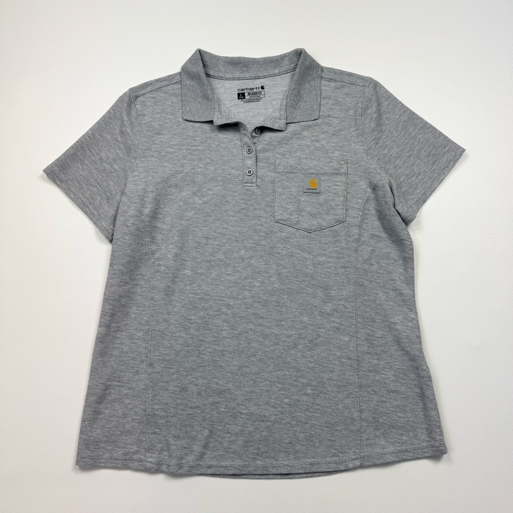Women’s Carhartt Short Sleeve Collared Polo Shirt Size Large 12-14